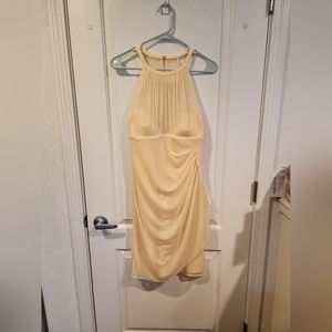 David's Bridal Formal Yellow Halter Dress Size 6